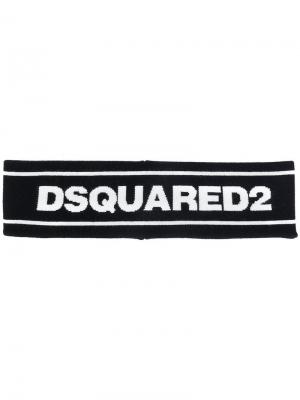 Повязка на голову с логотипом Dsquared2. Цвет: черный