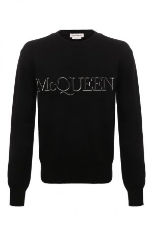 Хлопковый свитер Alexander McQueen. Цвет: чёрный