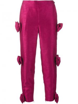 Декорированные укороченные брюки Ashish. Цвет: розовый и фиолетовый