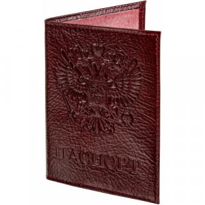 Обложка для паспорта 237199, бордовый BRAUBERG. Цвет: бордовый