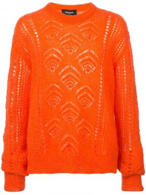 Ажурный свитер Rochas. Цвет: оранжевый