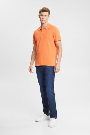 Базовая рубашка-поло из хлопкового пике , оранжевый Esprit