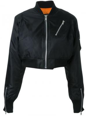 Cropped bomber jacket 99% Is. Цвет: чёрный