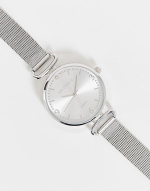 Серебристые часы с тонким сетчатым ремешком -Серебристый Bellfield