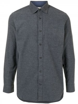 Рубашка с длинными рукавами и карманом Kent & Curwen. Цвет: серый