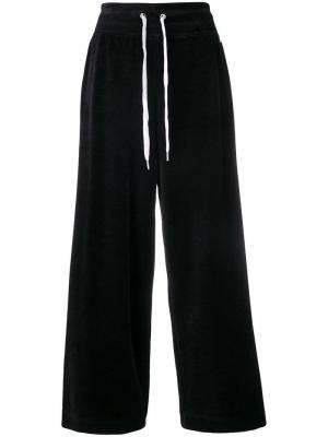 Широкие спортивные брюки DKNY. Цвет: черный