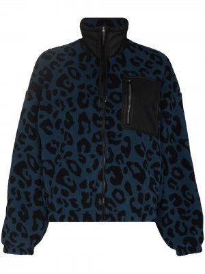 Куртка Out Of Woods с леопардовым принтом Sweaty Betty. Цвет: синий