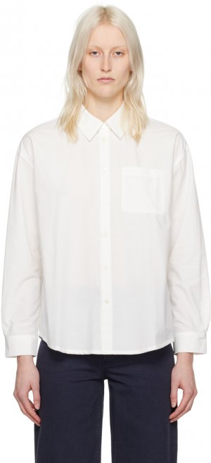 Белая рубашка с логотипом Boyfriend Avec A.P.C.