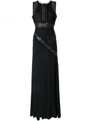 Вечернее платье с люверсами Antonio Berardi. Цвет: чёрный