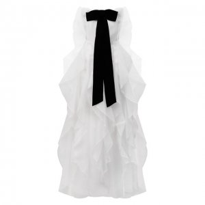 Шелковое платье Carolina Herrera. Цвет: белый