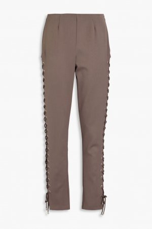 Узкие брюки из твила , серо-коричневый Sara Battaglia
