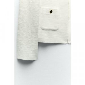 Пиджак Zara, размер M, белый ZARA. Цвет: белый