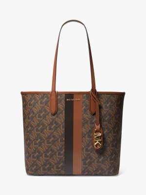 Большая сумка Eliza с монограммой , коричневый/багаж Michael Kors