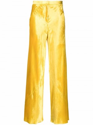 Широкие брюки Fluid с завышенной талией Jil Sander. Цвет: желтый
