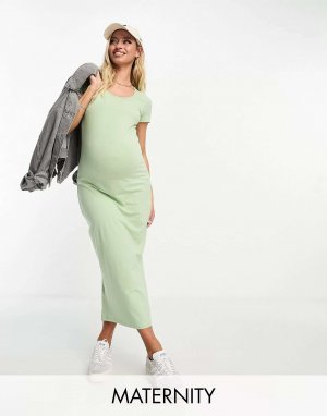 Mamalicious Платье макси с короткими рукавами для беременных Mama.licious