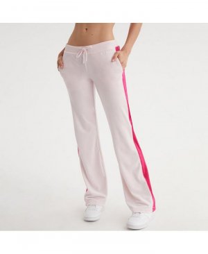 Женские широкие спортивные брюки с цветными блоками , розовый Juicy Couture