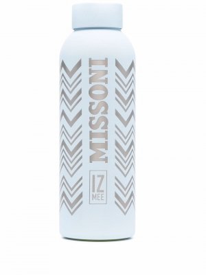Бутылка для воды с логотипом Missoni. Цвет: синий