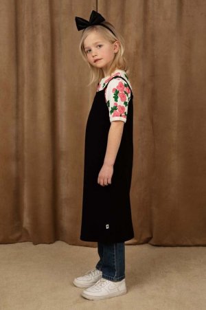 Платье из хлопка для маленькой девочки , черный Mini Rodini