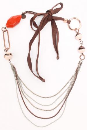 Ожерелье Elena Miro. Цвет: коричневый, бежевый, оранжевый