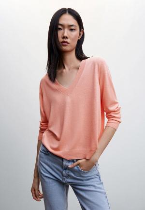 Пуловер Mango LUCCAV. Цвет: коралловый