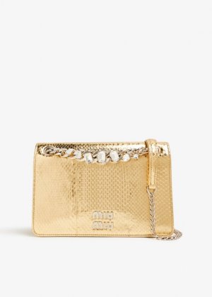 Сумка Ayers Leather Mini-Bag, золотой Miu