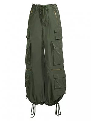 Свободные нейлоновые брюки-карго , темно-зеленый Cynthia Rowley