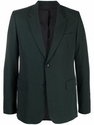 Пиджак с заостренными лацканами AMI Paris. Цвет: зеленый