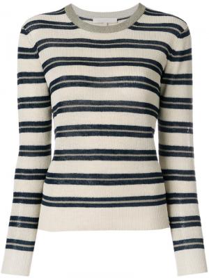 Укороченный полосатый свитер Vanessa Bruno. Цвет: телесный
