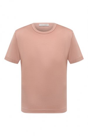Хлопковая футболка Cortigiani. Цвет: розовый