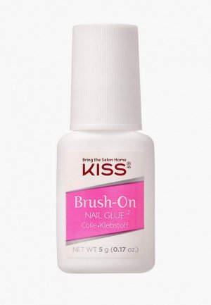 Клей для ногтей Kiss c кисточкой, Brush-on Nail Glue, 5 г.. Цвет: прозрачный