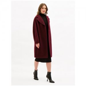 Пальто , размер 48/170, бордовый Lea Vinci. Цвет: бордовый