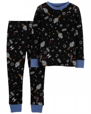 Пижамы Star Wars из 100 % хлопка с плотным прилеганием для малышей, комплект двух предметов Carter's, черный Carter's