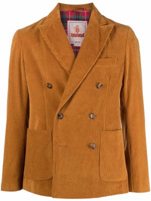 Двубортный пиджак Baracuta. Цвет: желтый