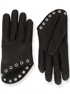 Короткие декорированные перчатки Alexander McQueen. Цвет: чёрный