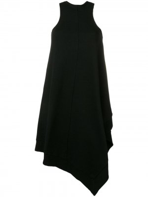 Платье асимметричного кроя без рукавов UNRAVEL PROJECT. Цвет: черный