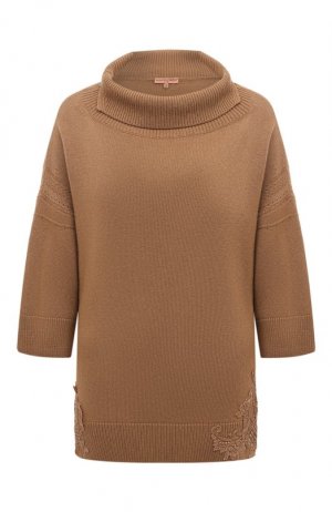 Пуловер из вискозы и шерсти Ermanno Scervino. Цвет: бежевый