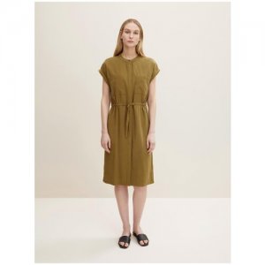 Платье для женщин зеленое, размер 42 (50) Tom Tailor. Цвет: зеленый