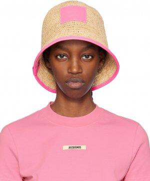 Бежево-розовая шляпа Le bob Soli Jacquemus