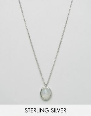 Серебряное ожерелье с лунным камнем Carrie Elizabeth. Цвет: серебряный