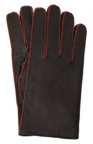 Кожаные перчатки Moorer. Цвет: коричневый