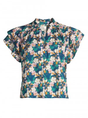 Хлопковая блузка Clover, разноцветный Birds of Paradis