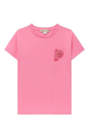Хлопковая футболка Emilio Pucci. Цвет: розовый