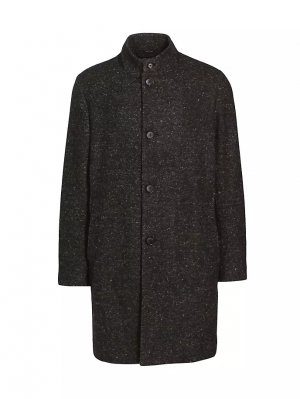 Полушерстяное пальто Donegal Zegna, серый ZEGNA