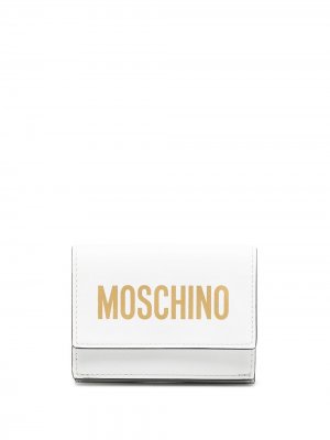 Бумажник с логотипом Moschino. Цвет: белый