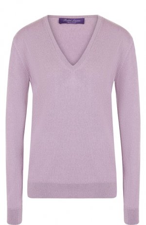 Кашемировый пуловер с V-образным вырезом Ralph Lauren. Цвет: розовый
