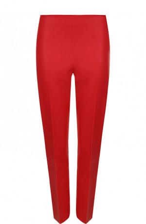 Укороченные кожаные брюки со стрелками By Malene Birger. Цвет: красный