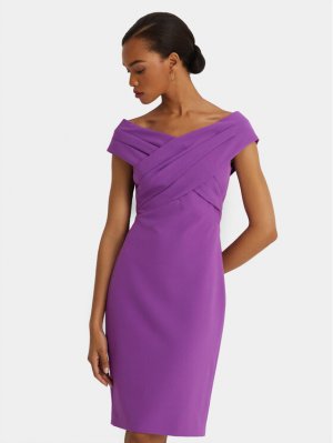 Коктейльное платье узкого кроя, фиолетовый Lauren Ralph