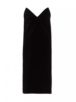 Платье-миди-бюстье из смесового хлопка , черный Loewe