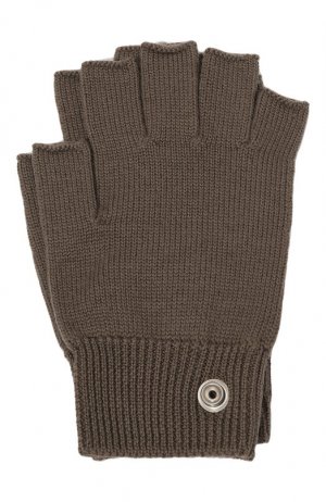 Шерстяные перчатки Rick Owens. Цвет: серый