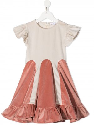 Платье со вставками Owa Yurika. Цвет: розовый